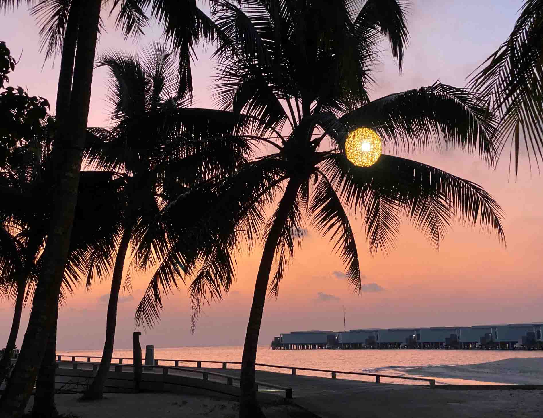 The sunsets that can be enjoyed working in the Maldives at Amilla Resort and Residences.