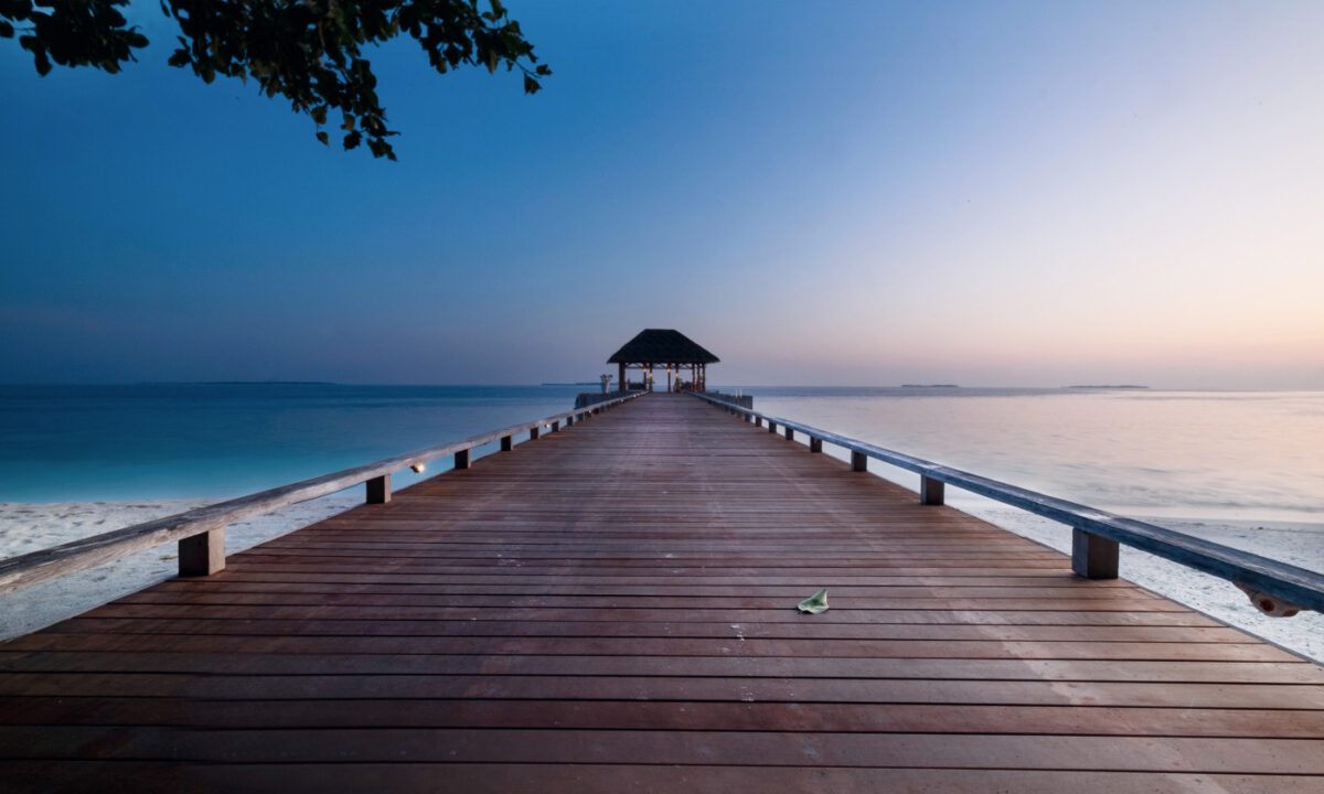 A dock at which the Maldives Speedboat Transfers from domestic flights will arrive at Amilla Fushi.