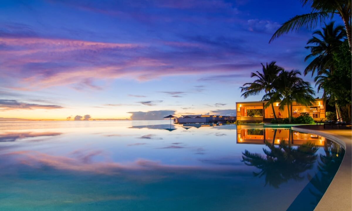 Amilla Maldives - Pool and Sunset View